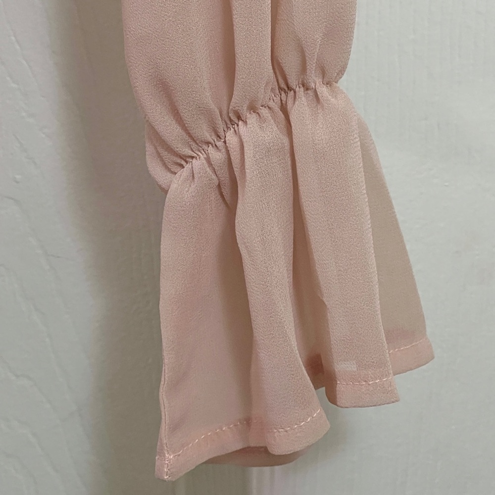 Nasty Gal Ruffle Chiffon Tie Front Blouse - Picture 10 of 15